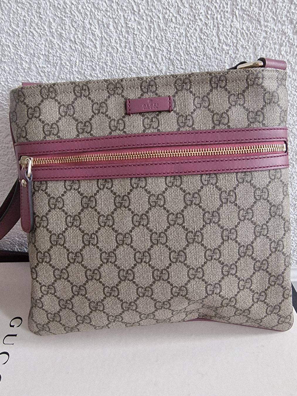 Gucci Borse: Gucci Canvas Messenger Bag Pink – Usato da Herrenhof venduto da wolke__7 9