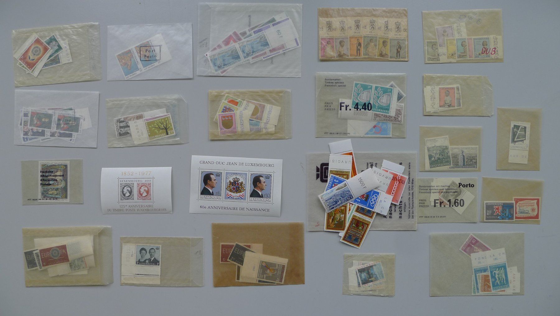 Tutti i francobolli: 1948-71, Luxemburg Nachlass tadellos postfrisch +Briefe – Usato da Sursee venduto da Luzernerraute 4