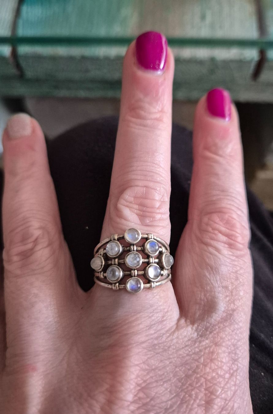 Anelli: Bague argent pierres de lune – Nuovo (secondo la descrizione) da uvrier venduto da lau_r7w6 2