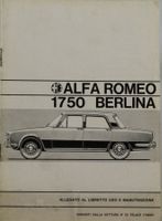 BETRIEBSANLEITUNG | ALFA ROMEO 1750 BERLINA | AB 01.1970