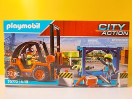 PLAYMOBIL 70772 Gabelstapler mit Fracht NEU