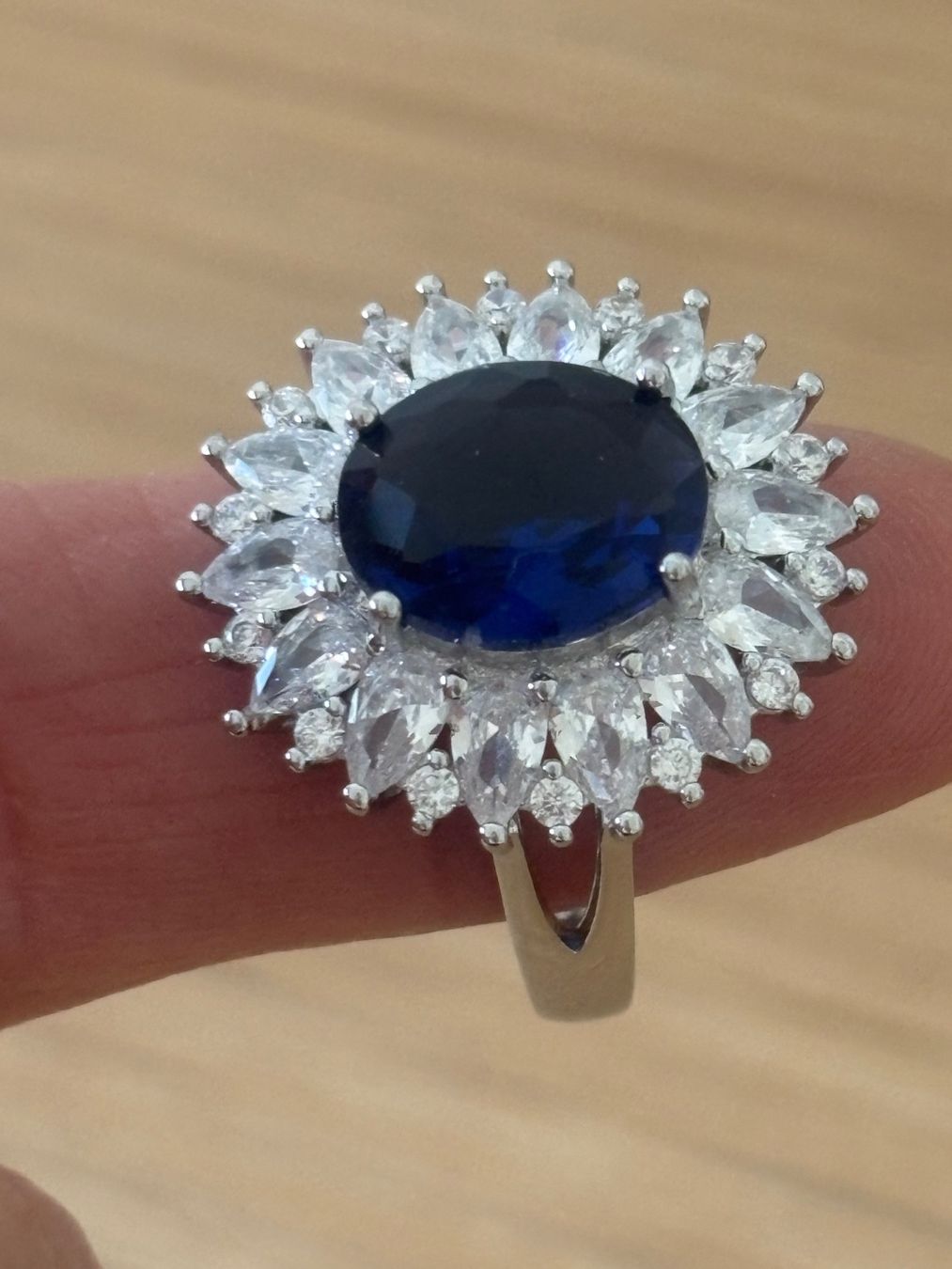 Ringe: Luxus Elegante Gr.19/9 Ring Farbe: Silber /blau – Neu (gemäss Beschreibung) aus Biel-Bienne von Roserosse13 3