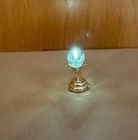 Tischlampe aus Glas und Messing Sternenlampe  LED Batterie
