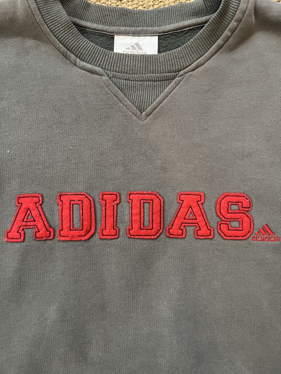 Adidas Maglioni & Felpe: Adidas, pull vintage gris/vert, vintage – Usato da Baulmes venduto da resel_.tm 1