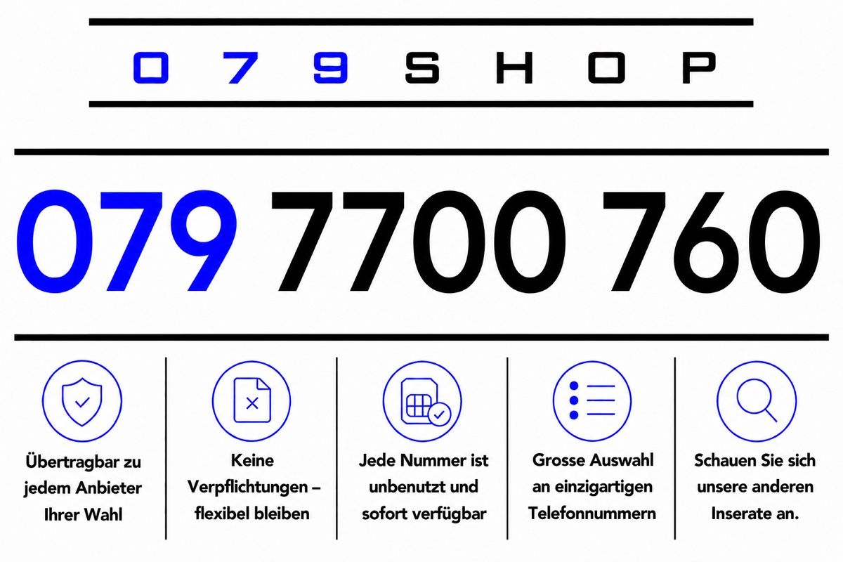 Swisscom Carte Prepayée: Swisscom Prepaid Premium Nummer – Neuf avec emballage d'origine à Rotkreuz par 079shop 1
