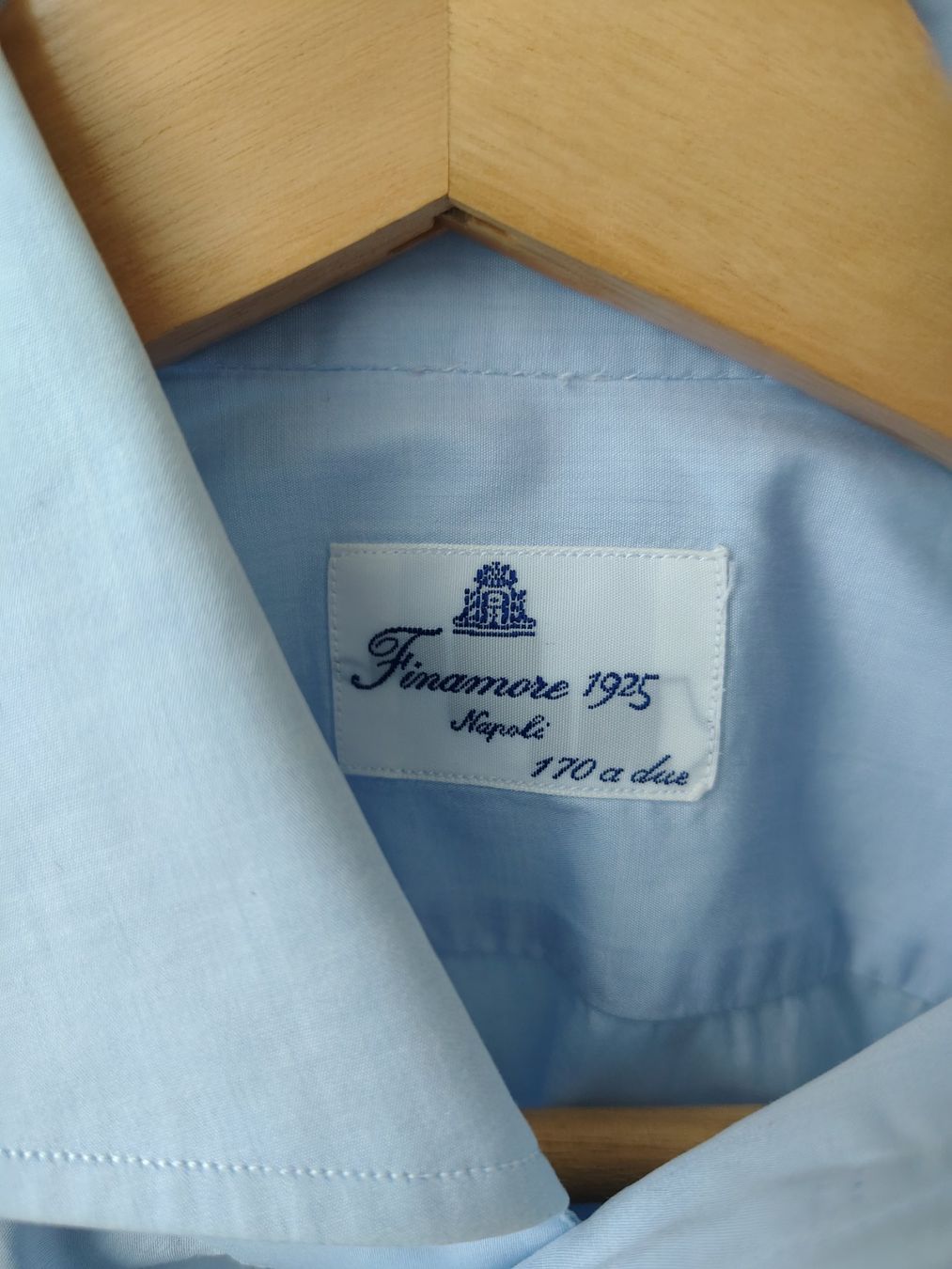 Finamore Hemden: Light Blue Finamore Cotton Shirt 40 – Gebraucht aus Dübendorf von GrimesA 1