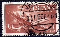 SPANIEN 1955 FLUGPOSTMARKE GESTEMPELT