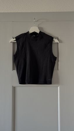 Roxy Damen Crop Top ärmellos gerippt schwarz Grösse S
