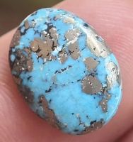 Cabochon L-8319 – Pyritisierter Türkis 16x12x3 mm ca.4 Karat