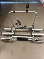 Fahrradträger für Anhängerkupplung für zwei Velos silber
