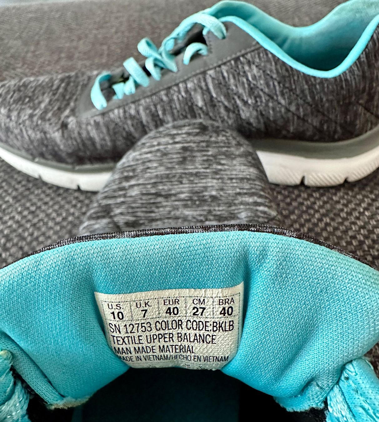 Skechers Damenschuhe: Skechers Sneaker, grau/blau, Grösse 40 – Gebraucht aus Wallbach von paxnic 5