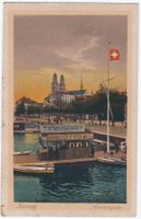 Zürich,  Bootsvermietung am Sonnenquai  - (1924)