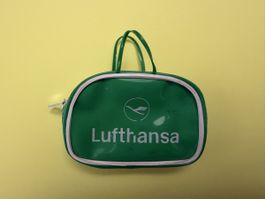 Lufthansa Mini Tasche grün mit Reissverschluss