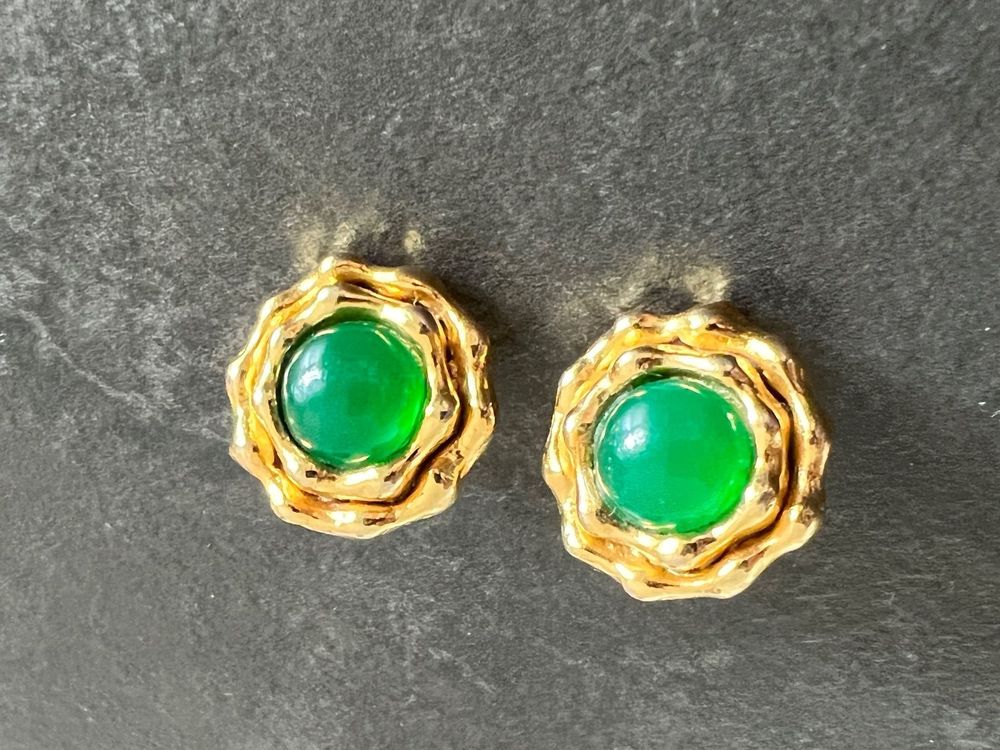Boucles D'oreilles Vintage ZOE COSTE - Créatrice Française - Années 1989 - Magnifiques