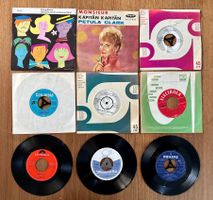 Schallplatten, Singles, deutsche Schlager plus Plattenetui
