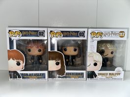 Harry Potter Funko Pop Figuren, Ron, Hermine, Draco Set!