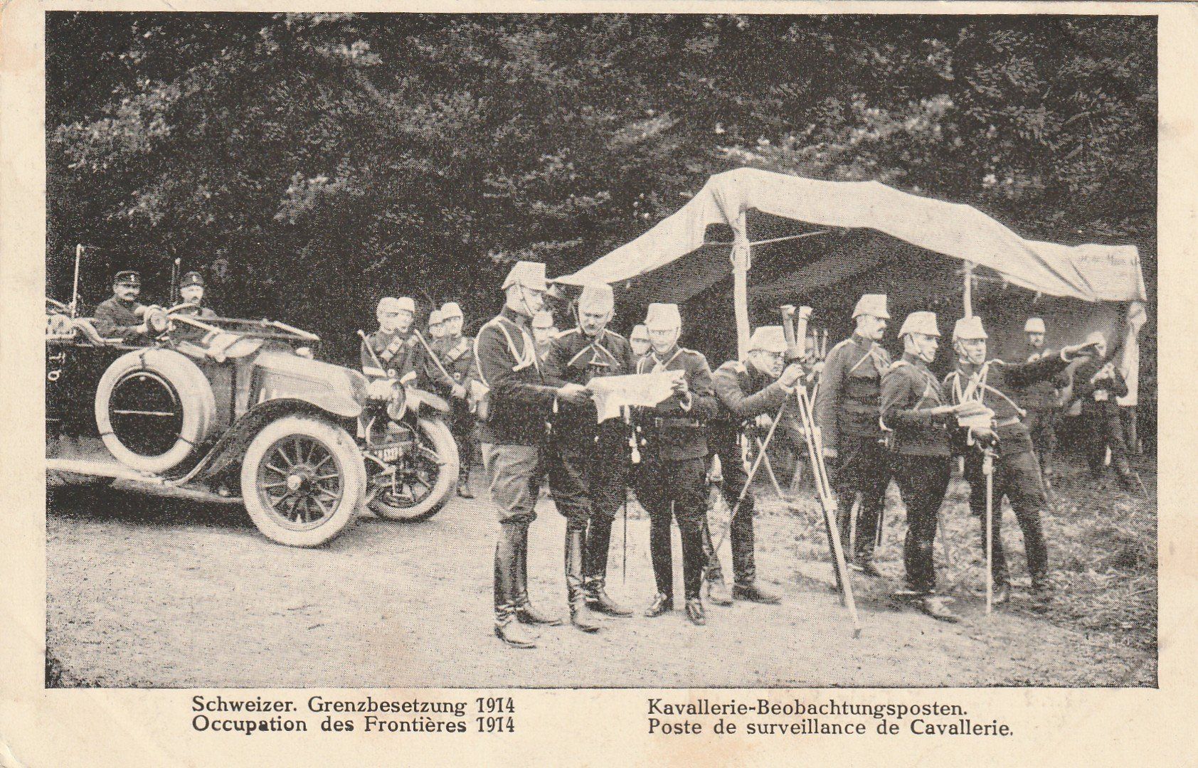 Cartoline postali: Grenzbesetzung 1914 mit Auto – Usato da Rorschacherberg venduto da fratovi2