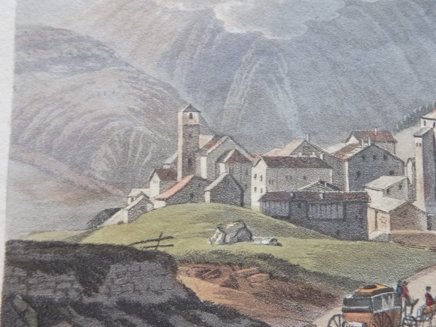 Gravures: View village Simplon Valais – D'occasion à Risch par Rischli15 7