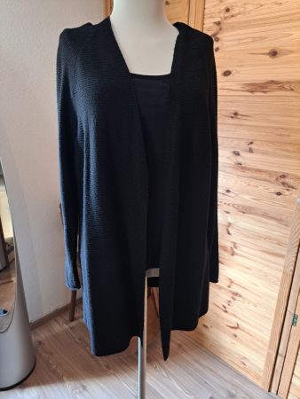 Schwarze Strickjacke, Cardigan, Grösse 44 – Top Zustand!