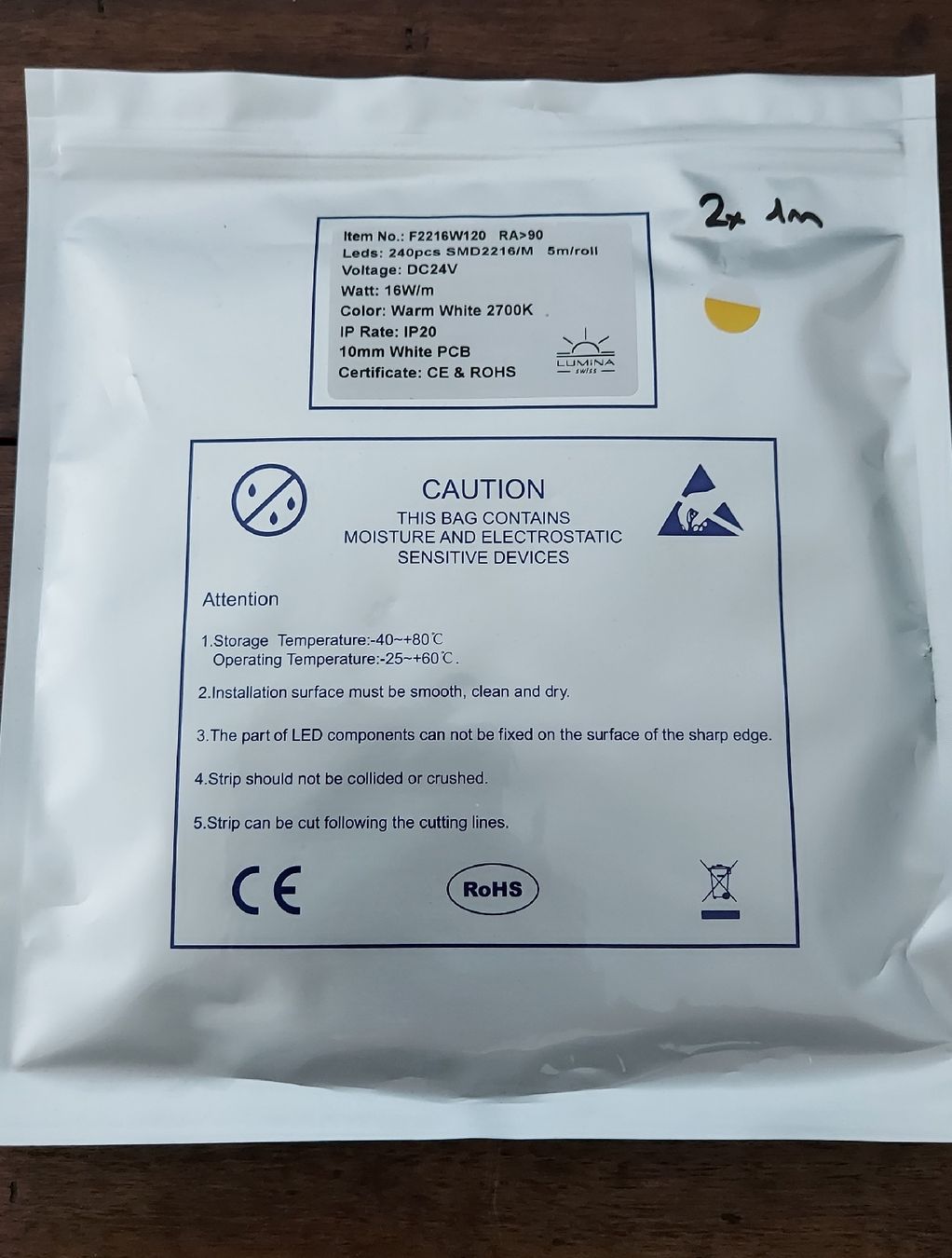 Componenti elettronici: 2x 1m - LED-Streifen – Nuovo (secondo la descrizione) da Filet venduto da gab_ph2f