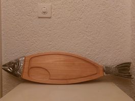 Holz-Fisch Servierbrett/Dekobrett, tolles Design, Neu!