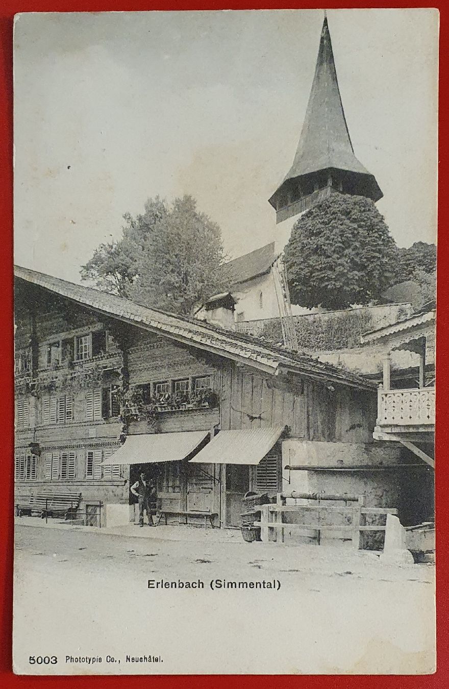Cartoline postali: Erlenbach BE 1907 – Usato da Kreuzlingen venduto da Rschweiz1