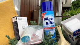 Putzmittel, Putzzubehör, zum Teil ungeöffnet oder neu