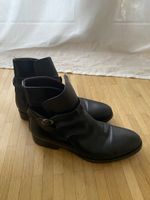 Schwarze Lederstiefeletten, Scarosso 40 -
