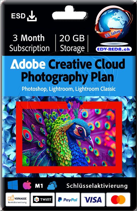 Adobe Software: Adobe Creative Cloud Photography Plan 20GB KI-gestützt – Neu (gemäss Beschreibung) aus Langenthal von Reda