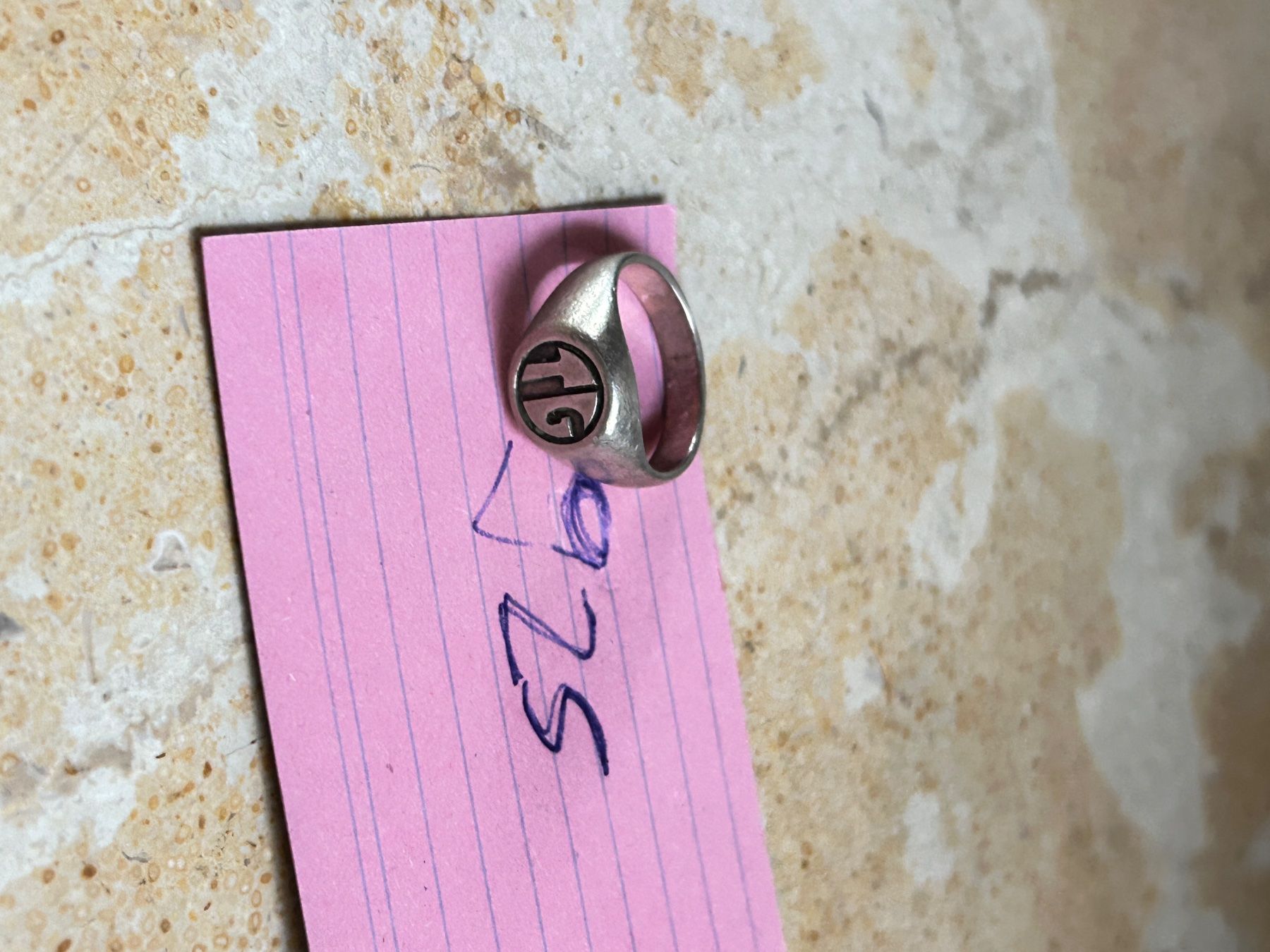 Anelli: Silberring Siegelring mit Gravur "TG" Gr. 55 – Usato da Laufen venduto da Bellebellezza 9