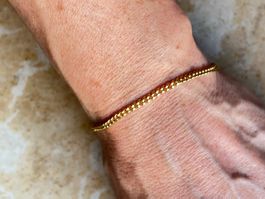 Elegantes Goldfarbenes Armband, neuwertig & filigran!19.5cm