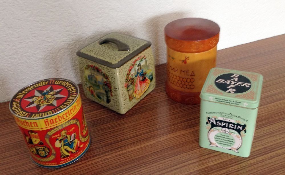 Barattoli: 5 antike Dosen – Usato da Eschenbach venduto da Alicekunst 7
