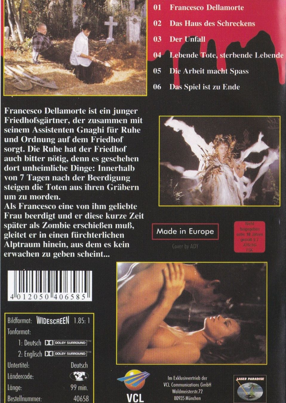 Alle DVDs: Dellamorte Dellamore Red Edition / Michele Soavi / R Everett – Gebraucht aus Füllinsdorf von VIDEO-ARCHIVES 1