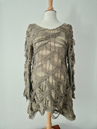 KLEID DRESS CLAMOTTI 38 M UNIKAT,  TOP ZU BOOTS STRUMPFHOSE