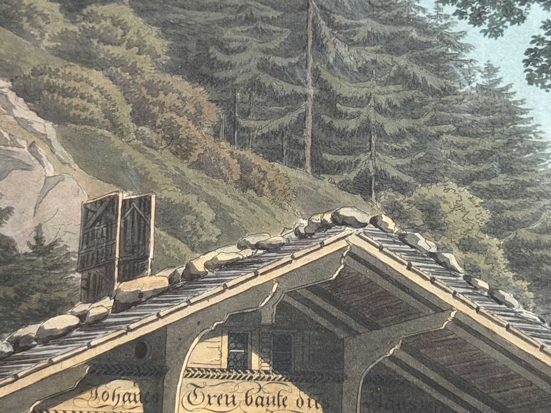 Gravures: Aquatinte chalet Bernois 1820 – D'occasion à Choulex par collectart 3