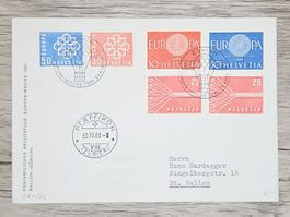 CL17 Enveloppe + Timbre Suisse 1961