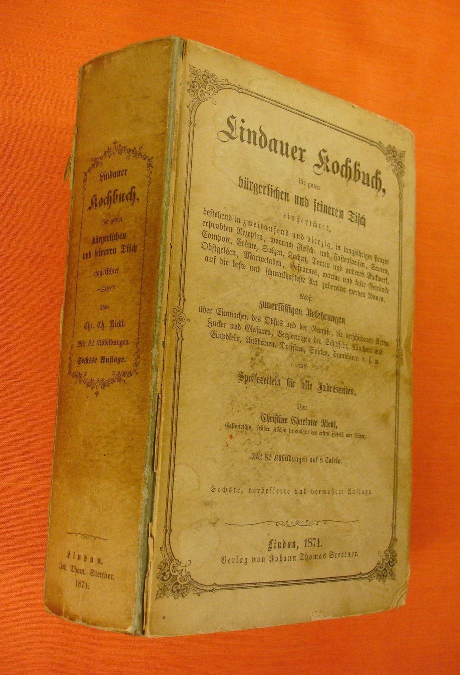Libri: LINDAUER KOCHBUCH 1871 – Usato da Grüningen venduto da Kartensammler 7