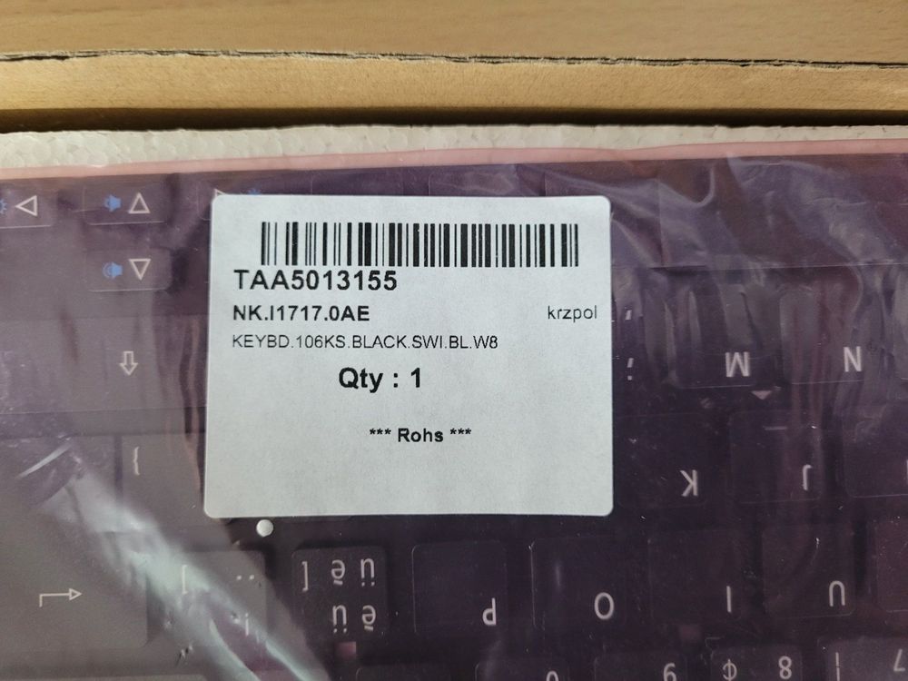 CLAVIER QWERTZ ALLEMAND ACER TM3200 3200 K020646H1 AEZA1TNG016 Noir