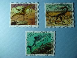 2010 Sondermarken Saurier Vollstempel ET1359-1361