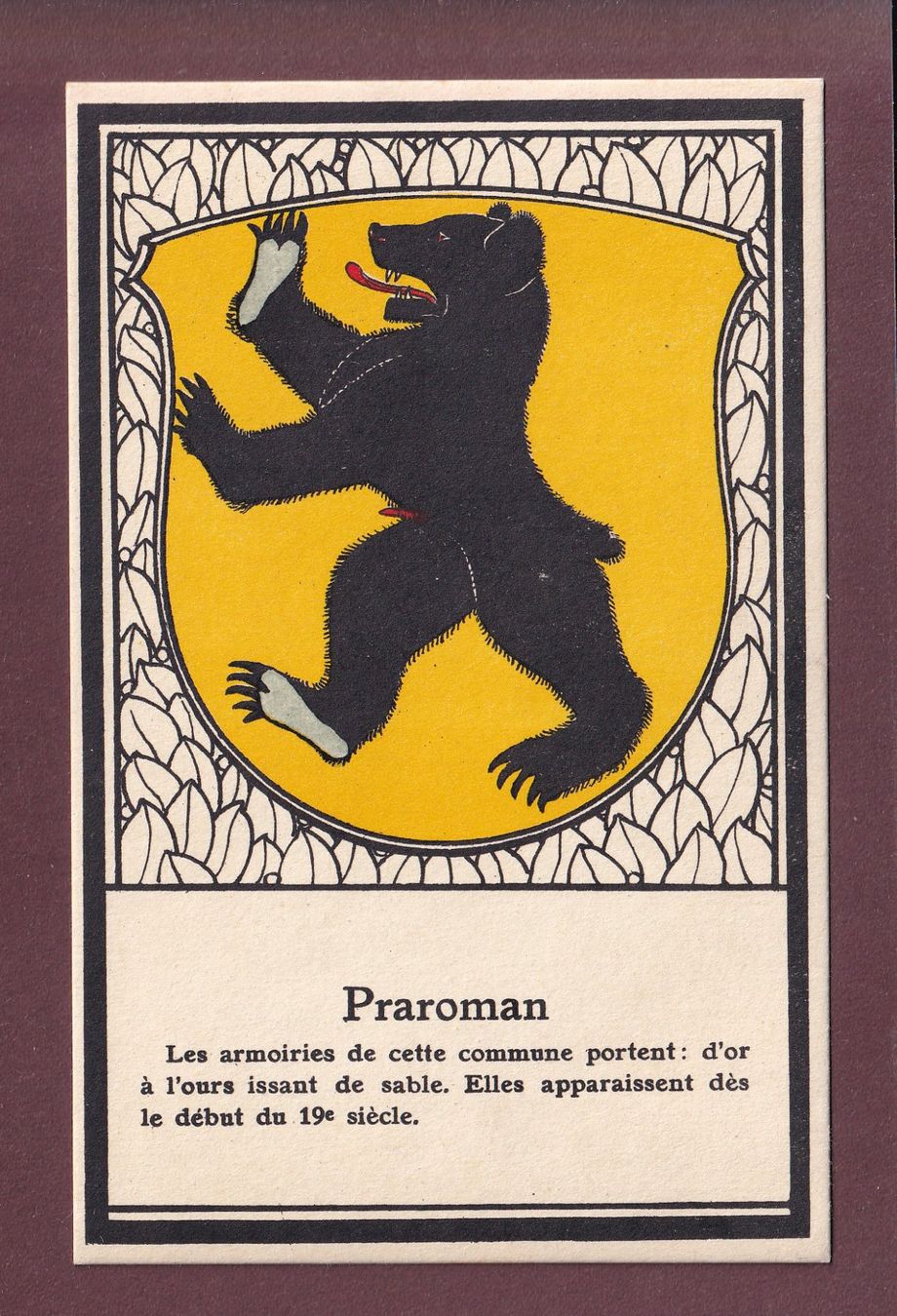 Ansichtskarten: PRAROMAN - Blason – Gebraucht aus Pully von nicecards