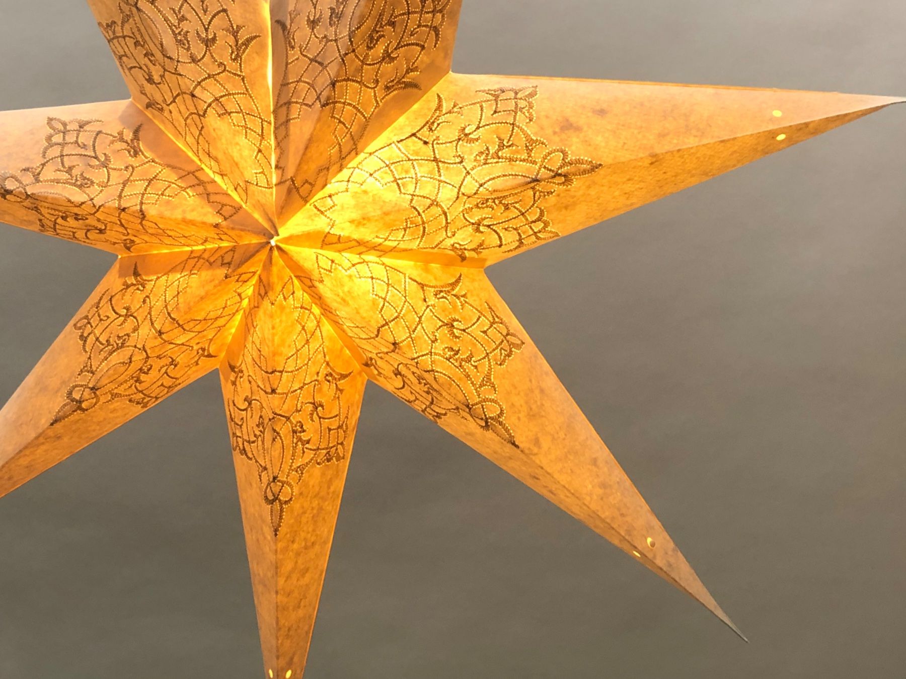 Ghirlande e barre luminose: Leuchtstern - norah sand 60cm / mit Kabel + LED – Nuovo e nell'imballaggio originale da Bergdietikon venduto da Garak