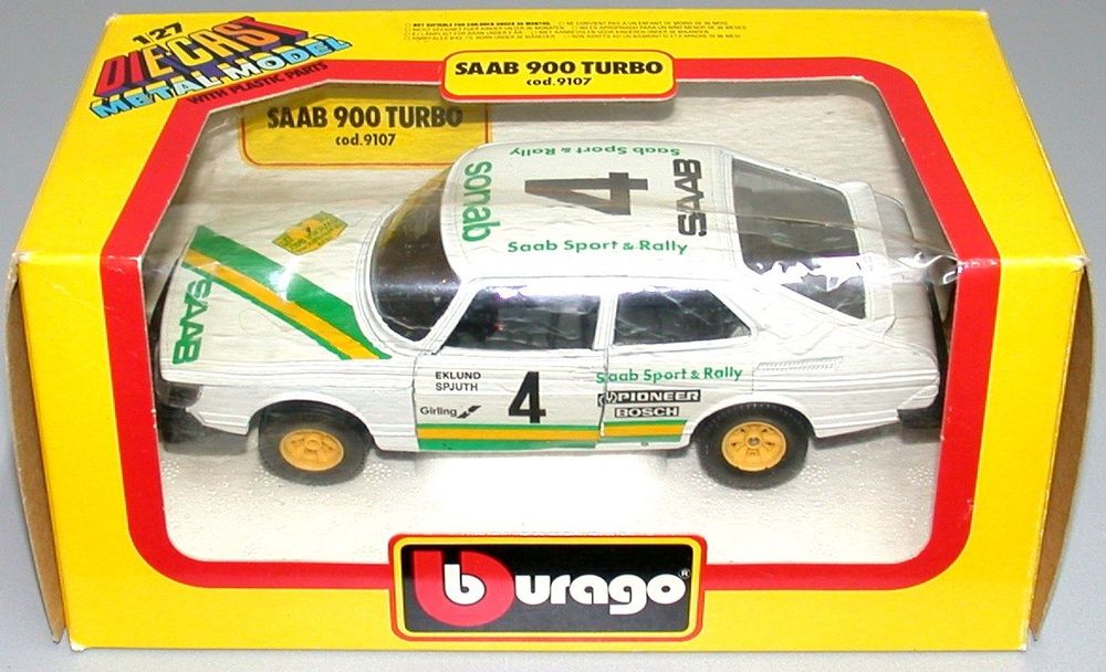 Saab 900 Turbo Rally, BBURAGO 1:24 (1:27) | Kaufen auf Ricardo