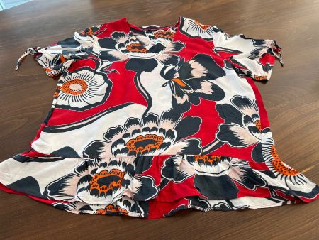 Sommerliches Bluse mit Blumenmuster, Gr. 38/40