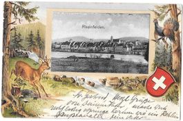 Rheinfelden Prägekarte mit Tieren