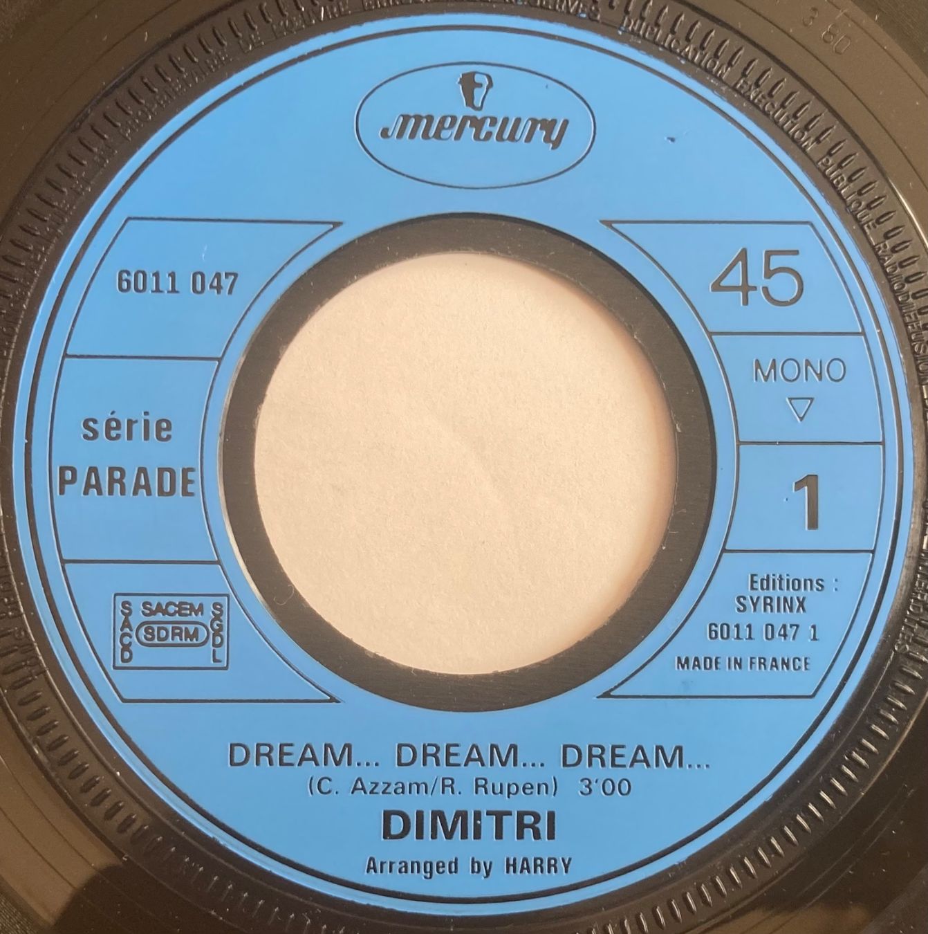 Dischi in vinile: DIMITRI - DREAM.... DREAM.... DREAM..... – Usato da Poliez-Pittet venduto da Newtown-Records 2