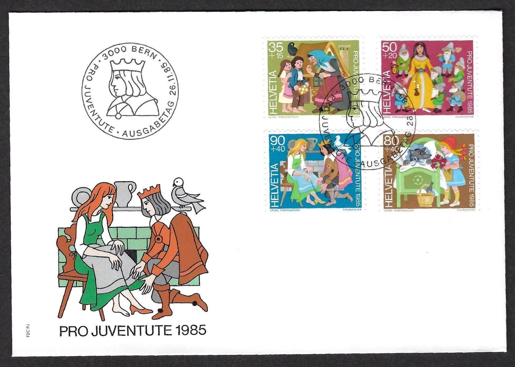 Tutti i francobolli: Pro Juventute 1985, Ersttagsbrief – Usato da Luzern venduto da Einh0rn