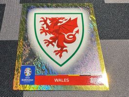 Topps Uefa Euro EM 2024 GOLD WAL 1 Wappen / Flag