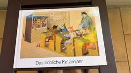 Buch Das fröhliche Katzenjahr von Jörg Schneider, vintage