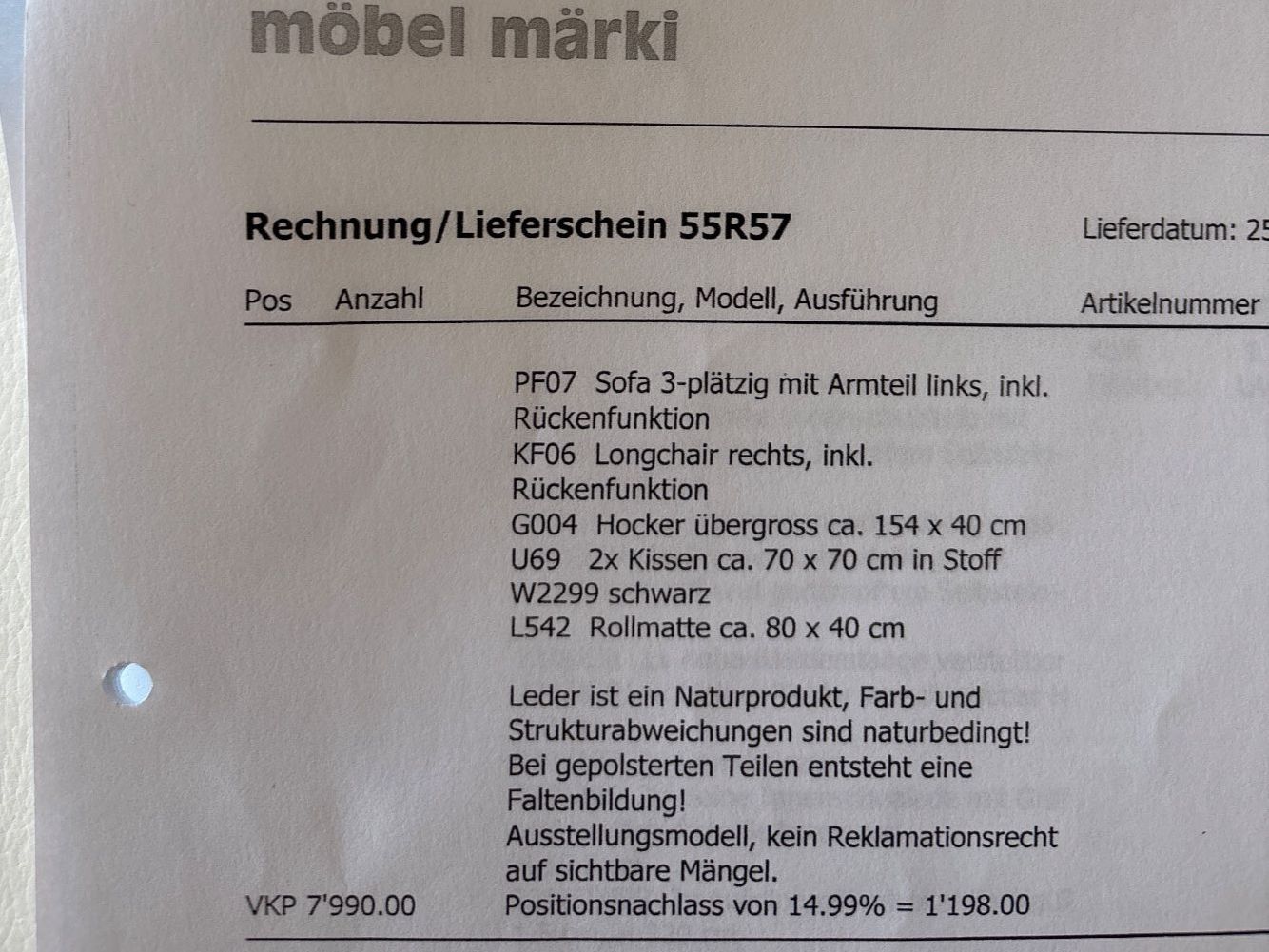 Divani: Ledersofa – Usato da Pfäffikon ZH venduto da nad_vk6s 6