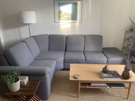 Grey Corner Ecksofa L Shape Scandi Contemporary 5er Sofa